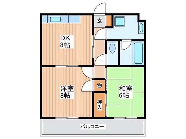 リ－フハイツの物件間取画像